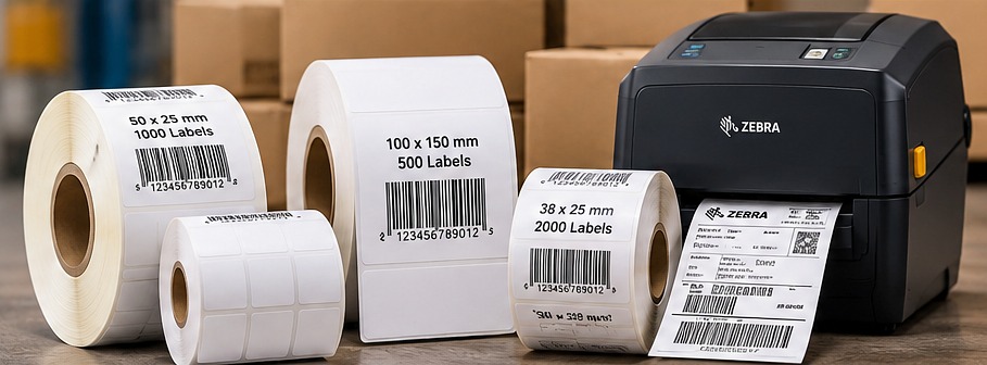Representative photograph of barcode labelling supplies